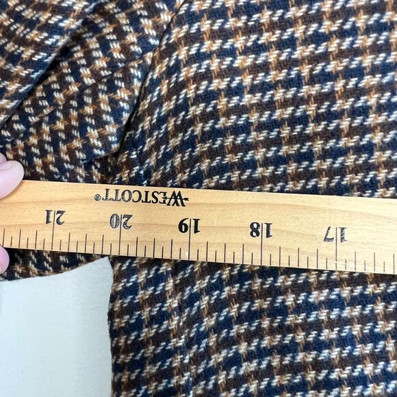 Old Navy Double Breasted Blazer in Brown Plaid sz Large - Picture 10 of 10